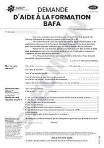 CERFA 1138102  Demande d'aide à la formation du BAFA  Startdoc