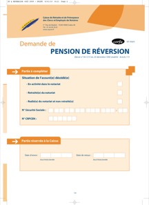 CERFA 12283-03 : Demande de pension de réversion des professions du Notariat