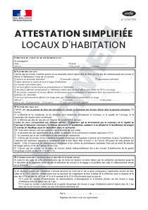 CERFA 13948-05 : Attestation de TVA simplifiée - Locaux d'Habitation