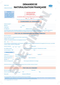 Demande d'acquisition de la nationalité française par naturalisation ou réintégration