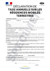 CERFA 14464-01 : Déclaration de la taxe annuelle sur les résidences mobiles terrestres